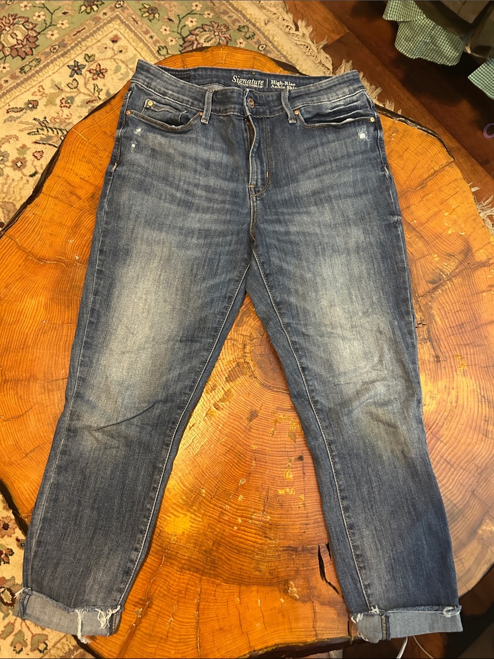 Signature by Levi’s Blue Washed High-Rise Jeans Skinny 25” Inseam